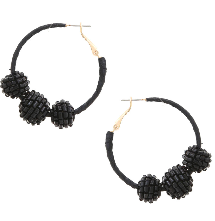 Beaded Bliss Hoop Earring