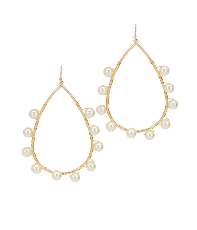 Pearl Drop Glam Earring