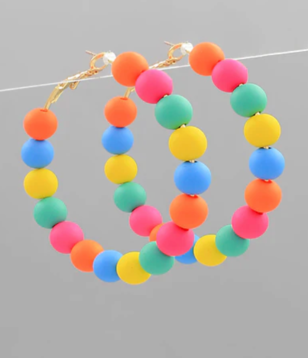 Color Pop Bead Hoop