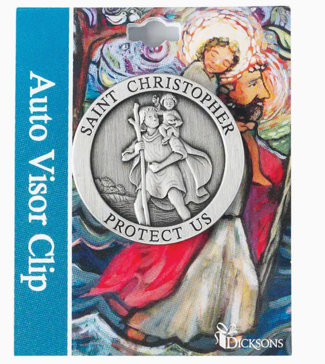 St. Christopher Auto Visor Clip
