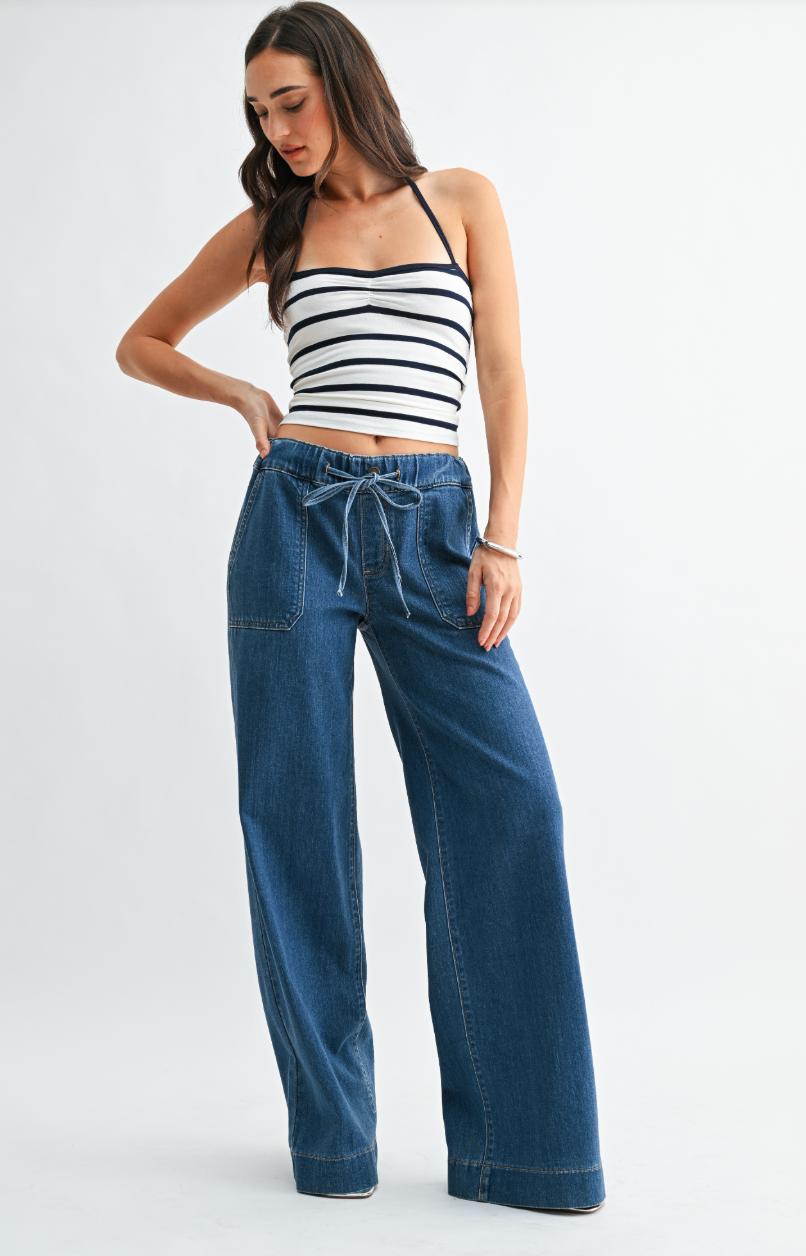 Utility Drawstring Denim