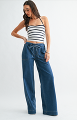 Utility Drawstring Denim