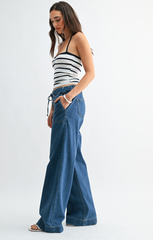 Utility Drawstring Denim