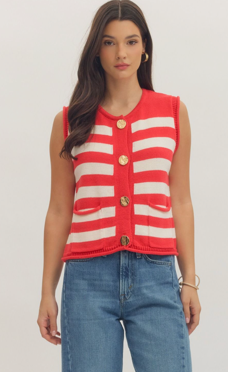Cape Cod Vest (red)