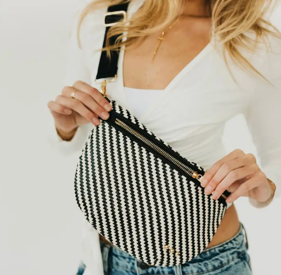 Diagonal Woven Bum Bag