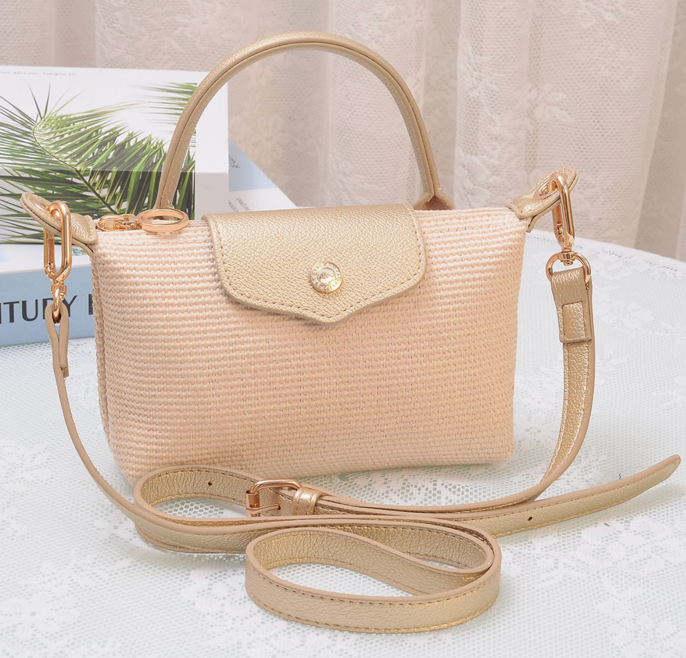 Jet Set Mini Straw Bag