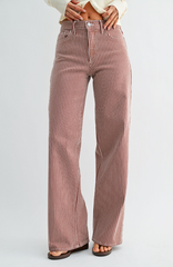 Relaxed Spiced Brown Stripe Jean