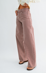 Relaxed Spiced Brown Stripe Jean