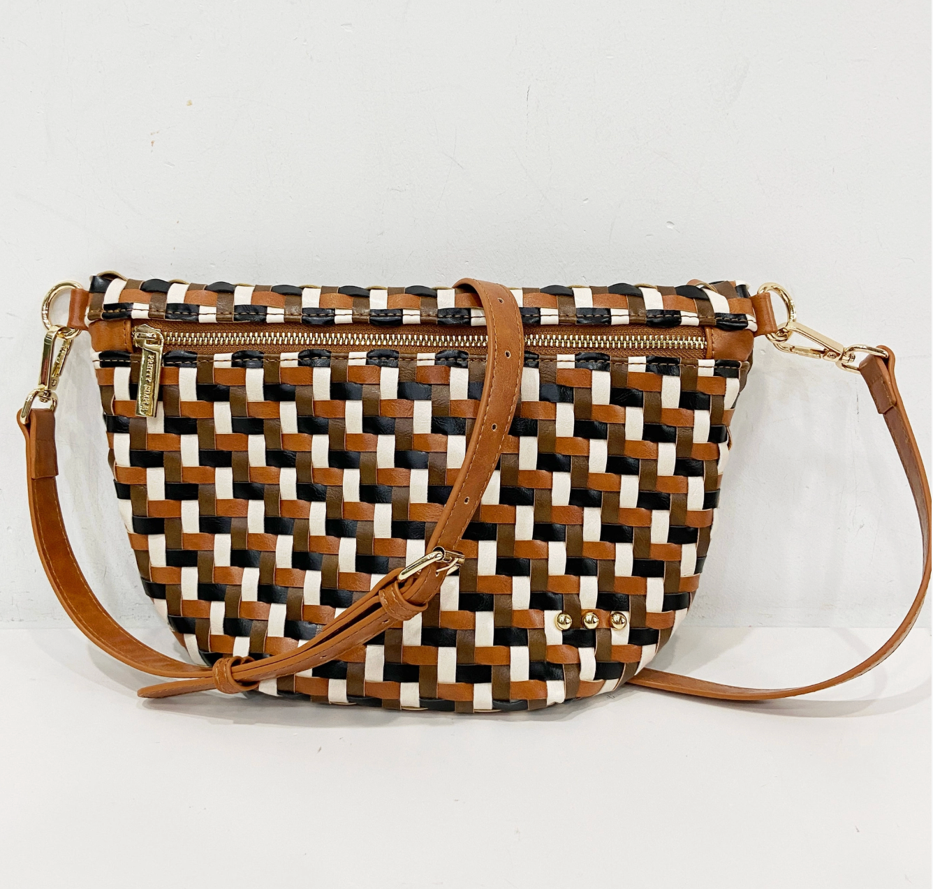 Diagonal Woven Bum Bag