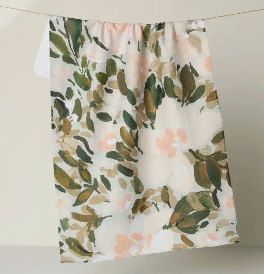 Painted Blossoms Tea Towel
