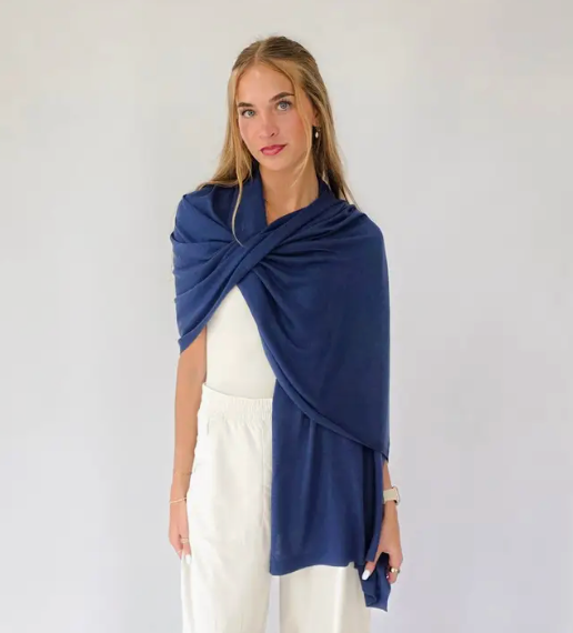 Collins Cashmere Blend Wrap  Description