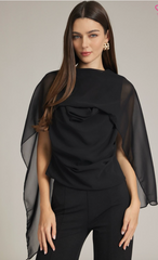 Drape Me Away Top (black)