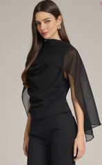 Drape Me Away Top (black)