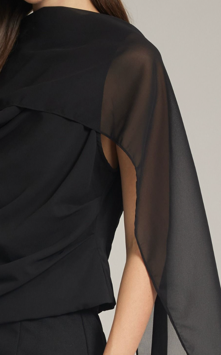 Drape Me Away Top (black)