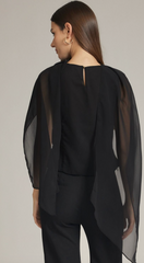 Drape Me Away Top (black)