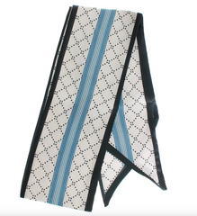 Dot + Stripe Narrow Scarf
