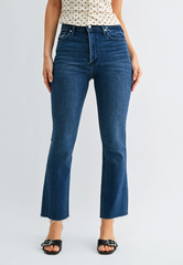 HR Crop Flare (dk denim)