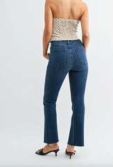 HR Crop Flare (dk denim)