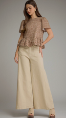 Just My Type Top (mocha/ecru)