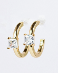 Luxe Solitaire Hoop