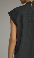 Pinstripe Poise Top (black)