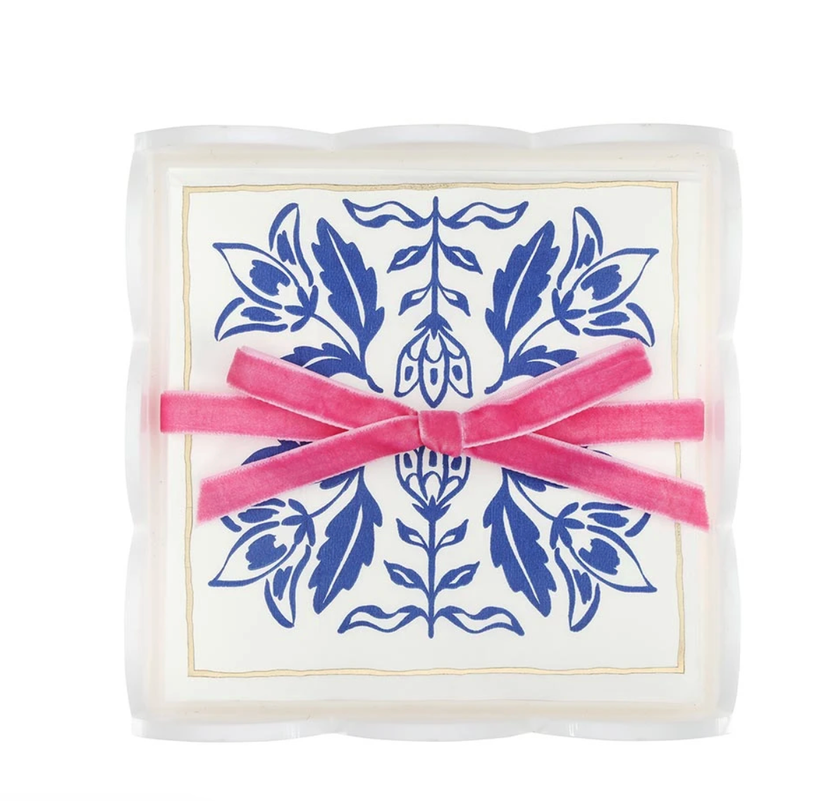 Damask Tray + Napkin Set