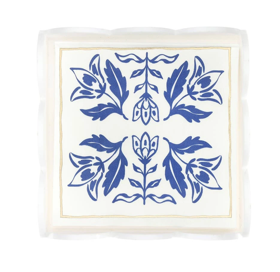 Damask Tray + Napkin Set