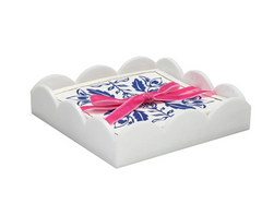 Damask Tray + Napkin Set