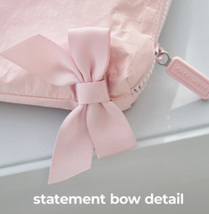Crinkle Make Up Bag (ballet pink bow)