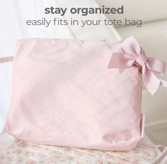 Crinkle Make Up Bag (ballet pink bow)