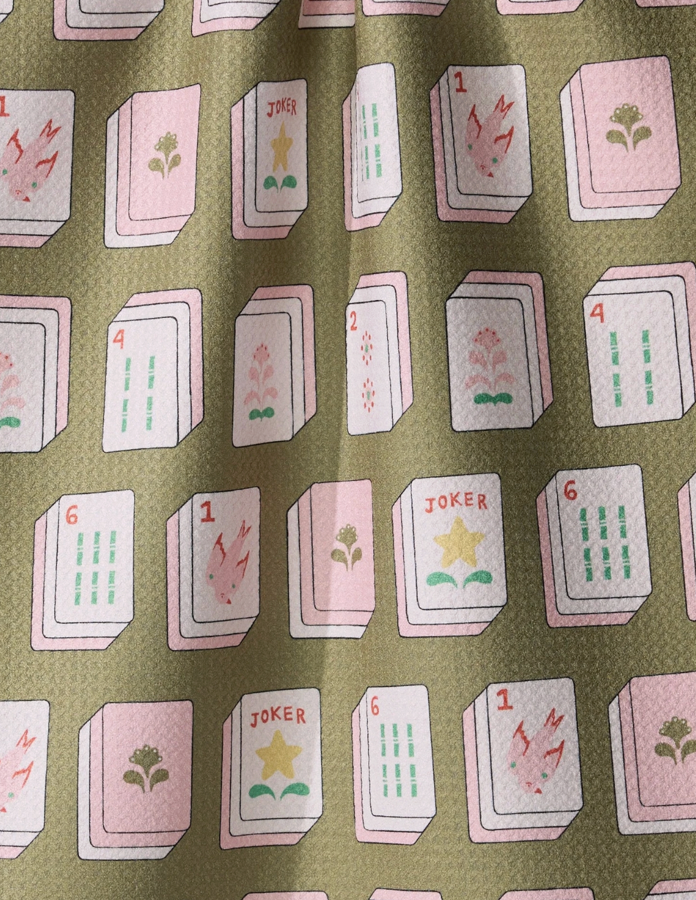 Mahjong Tiles Tea Towel