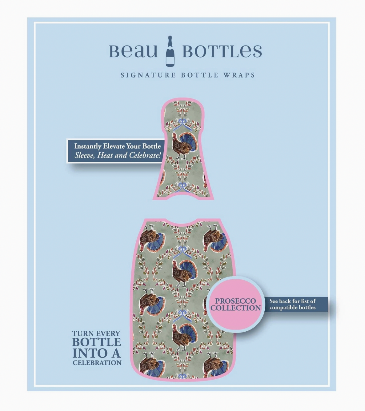 Beau Bottle Wrap (Turkey Trellis)