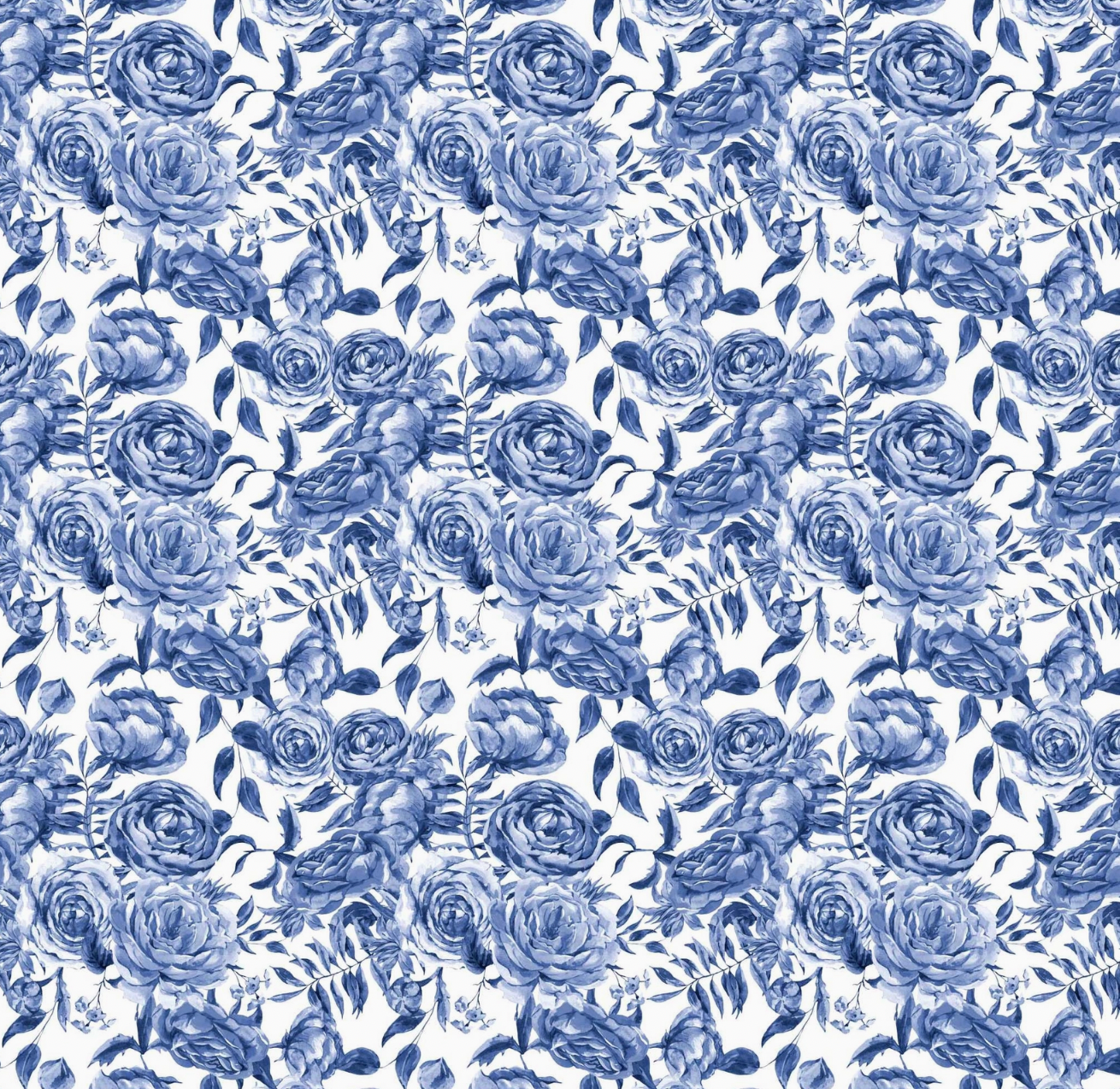 Beau Bottle Wrap (Blue Roses)