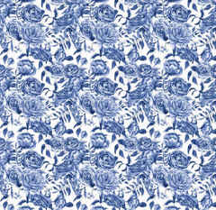 Beau Bottle Wrap (Blue Roses)