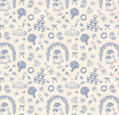Beau Bottle Wrap (Blue Wedding Toile)
