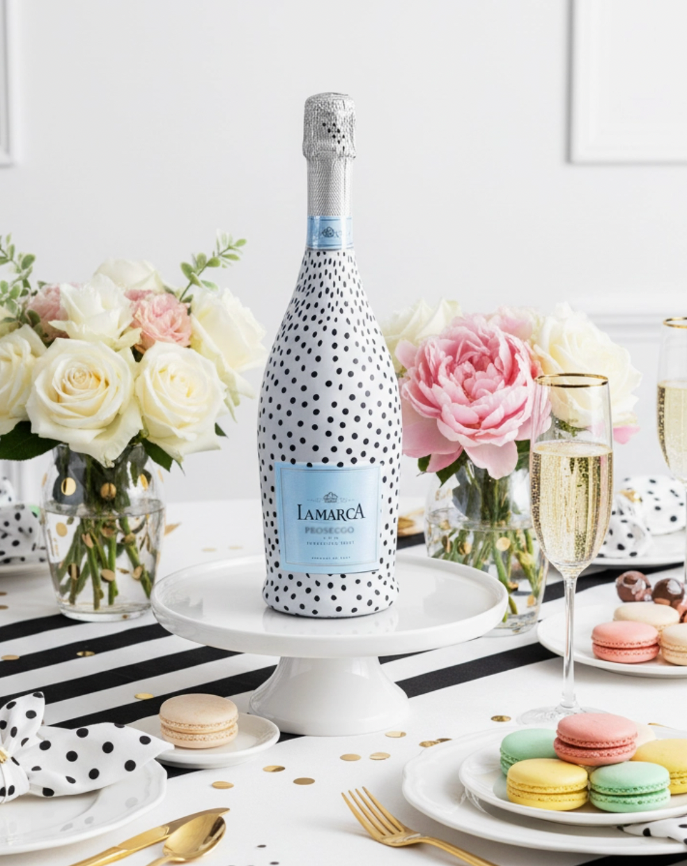 Beau Bottle Wrap (black dots)