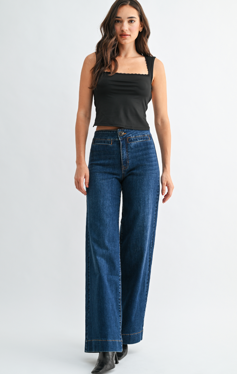 Tailored Wide Leg Jean