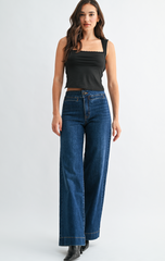 Tailored Wide Leg Jean