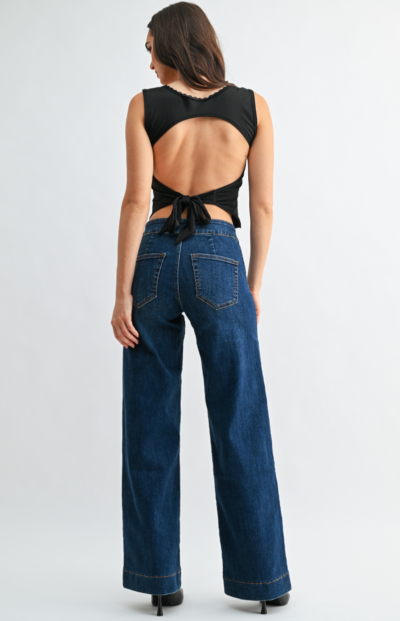 Tailored Wide Leg Jean