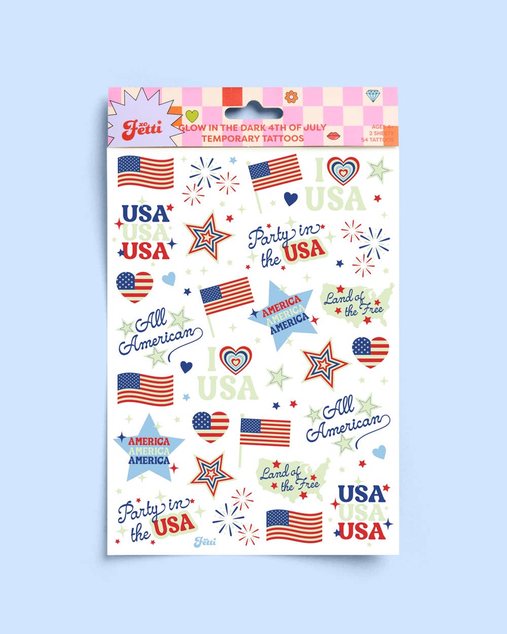 Party in the USA Glow Tattoos