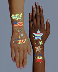 Party in the USA Glow Tattoos