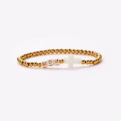 Holy Water Mom Cross Bracelet
