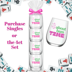 "Bam Time" (set of 4 wine glass)