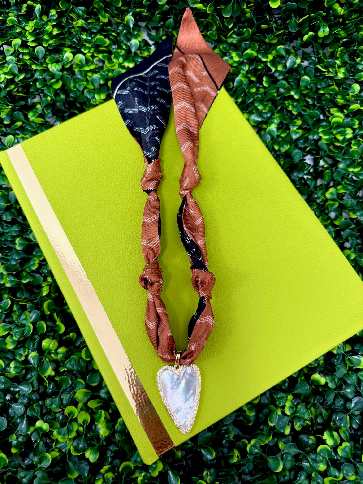 Timeless Heart Scarf Necklace