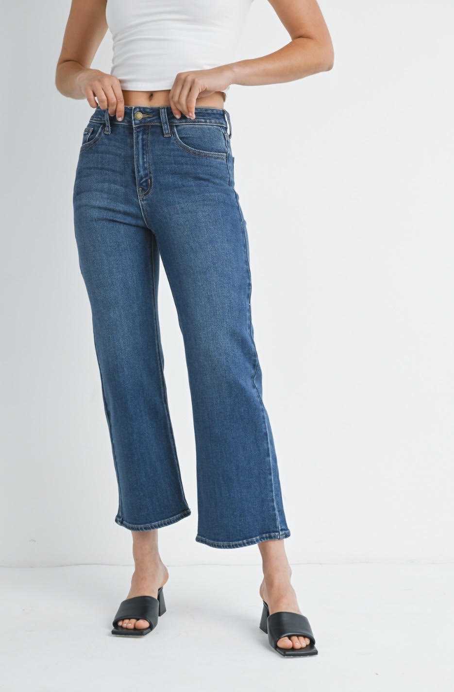 Slim Wide Leg (dark denim)