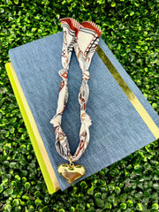 Bold Heart Scarf Necklace