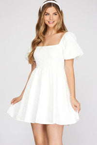 The Rosette Dress (white)