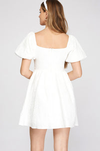 The Rosette Dress (white)