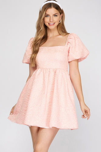 The Rosette Dress (lt pink)