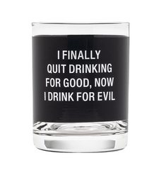 Drink for Evil Rocks Glass